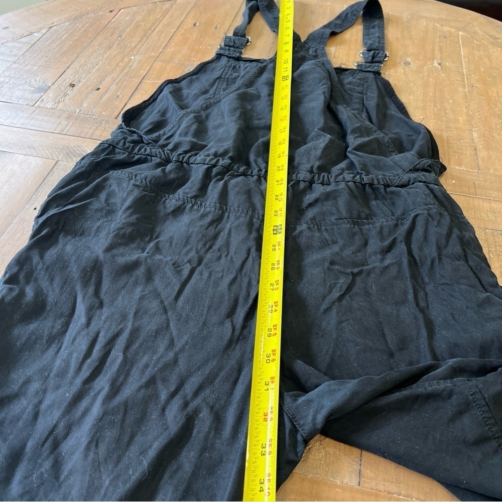 Aritzia Wilfred Free Valletta Cropped Overalls Medium Lyocell Twill Romper Black - Picture 11 of 13